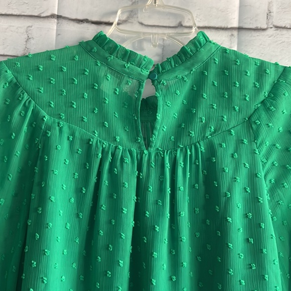 J Crew Green Blouse Sz S - Picture 6 of 7